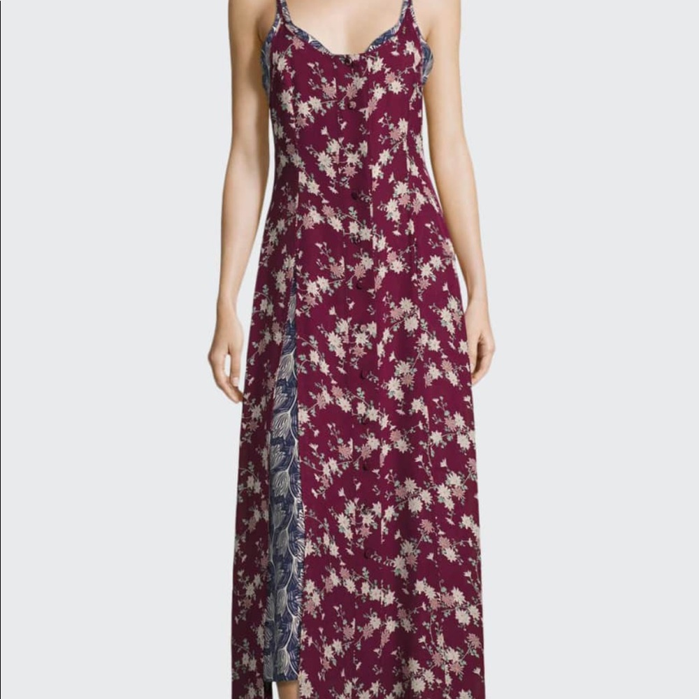 CINQ A SEPT
Nathalia Layered Floral Silk Maxi Dress Size 8